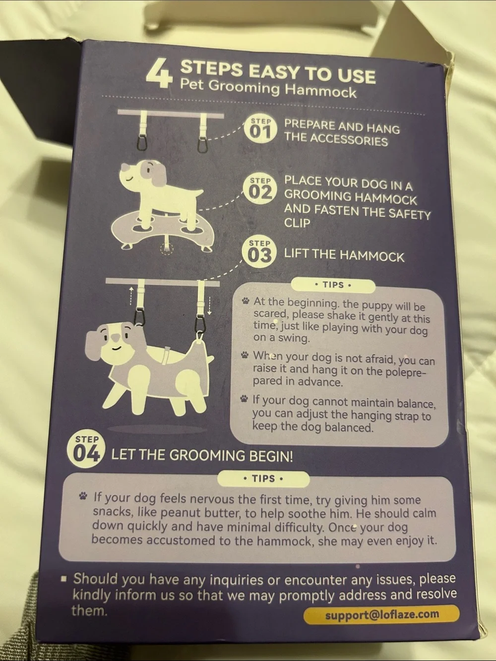 Gray Pet Grooming Hammock Kit
